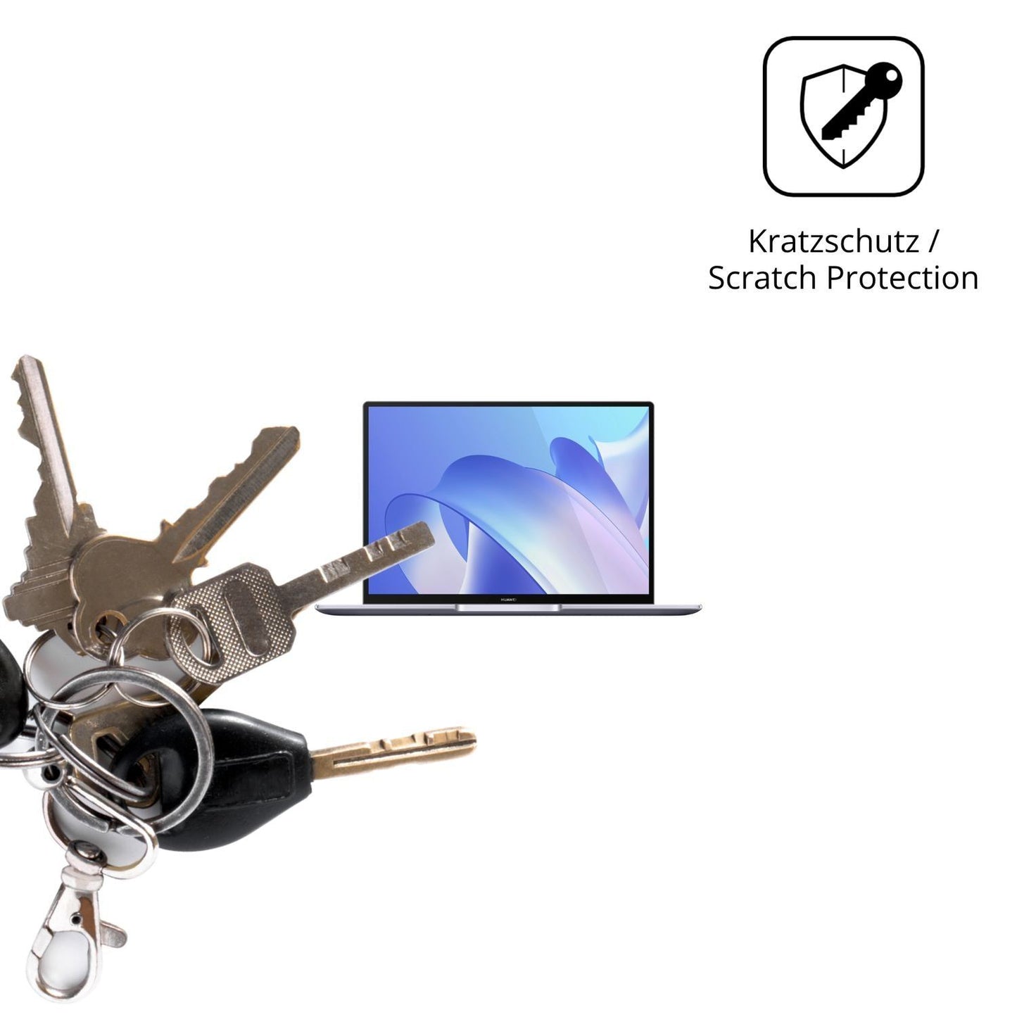 2x Schutzfolie klar für Huawei MateBook 14 2021 Di (4)