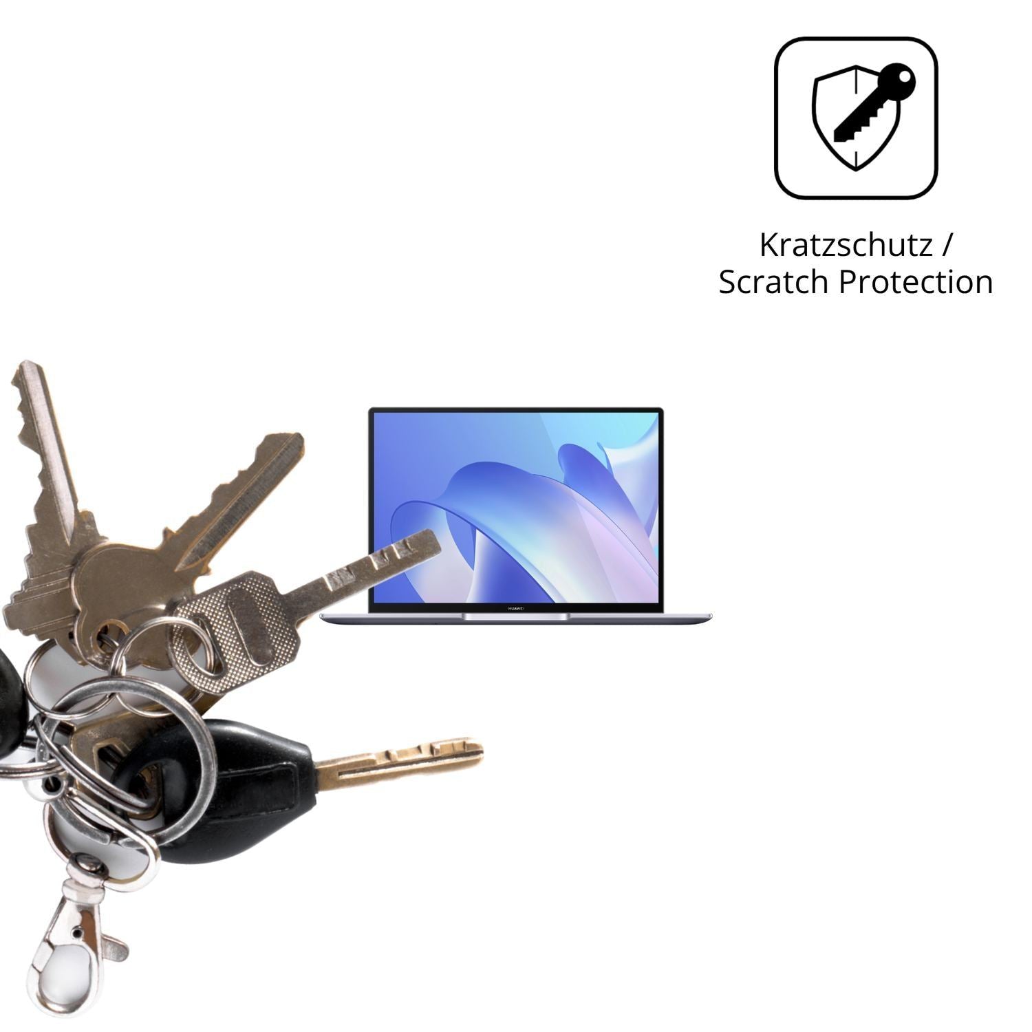 2x Schutzfolie klar für Huawei MateBook 14 2021 Di (4)