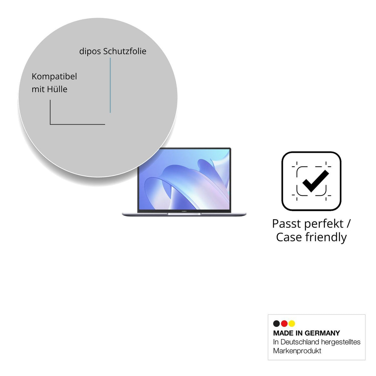 2x Schutzfolie matt für Huawei MateBook 14 2021 Di (6)