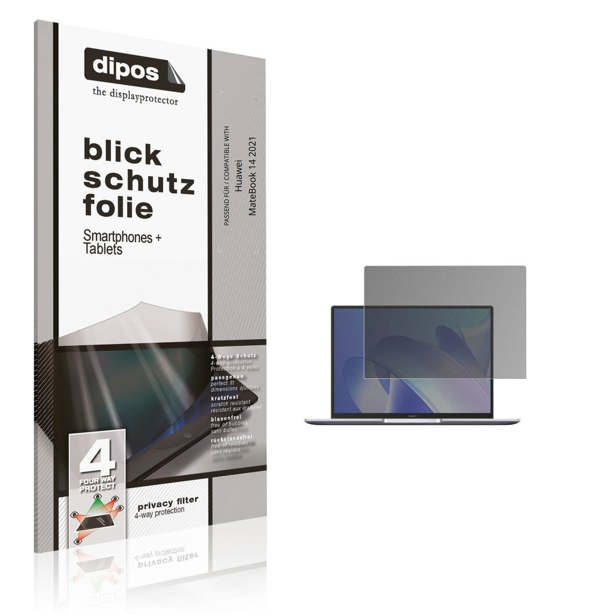 Blickschutzfolie für Huawei MateBook 14 2021 matt  (1)