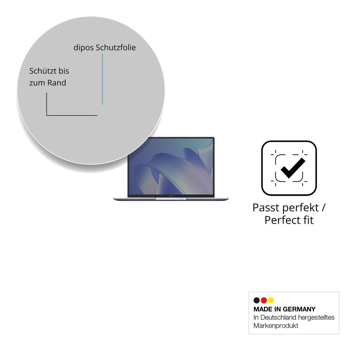 Blickschutzfolie für Huawei MateBook 14 2021 matt  (4)
