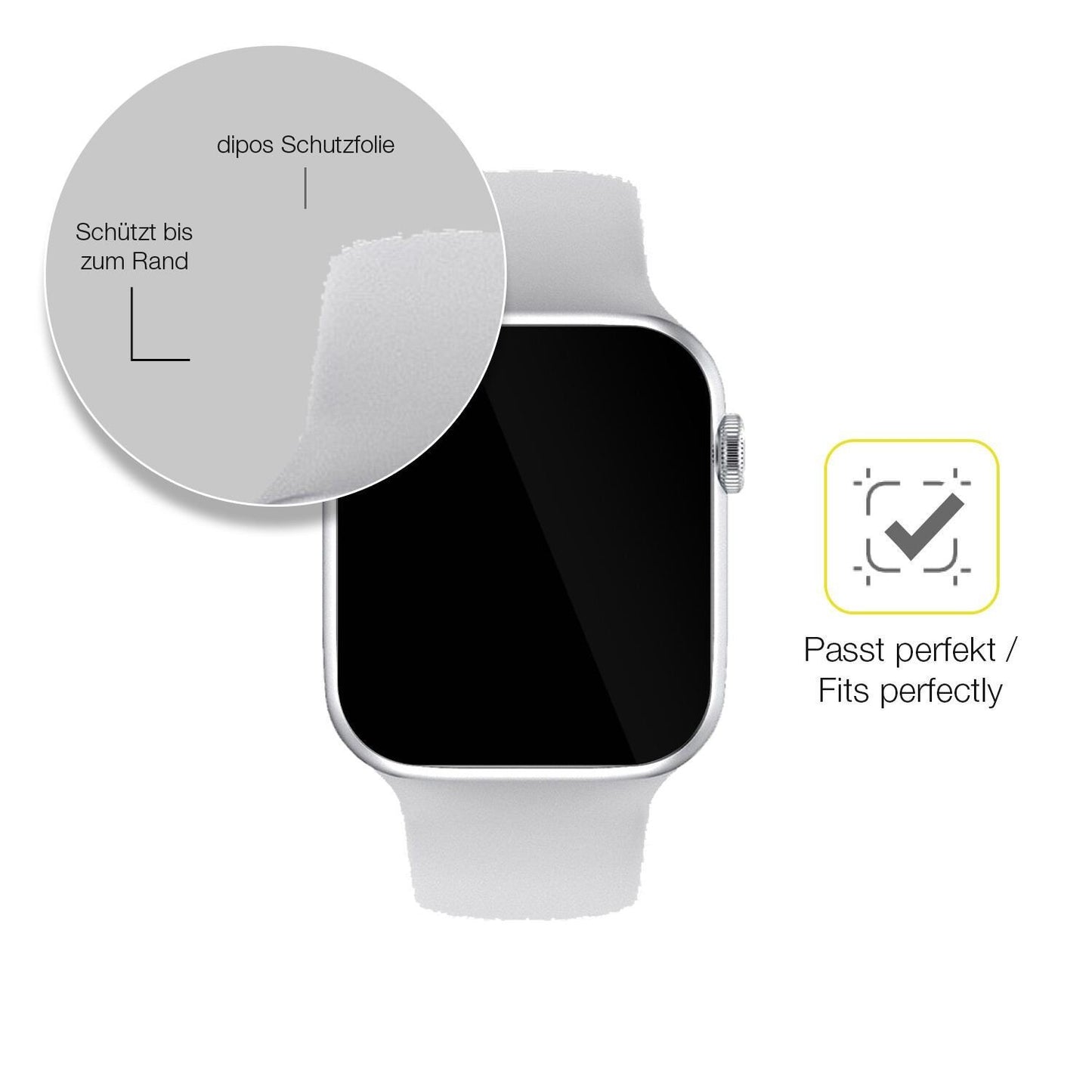 2x 3D Full Cover Schutzfolie für Iwo Watch 7 Pro (6)