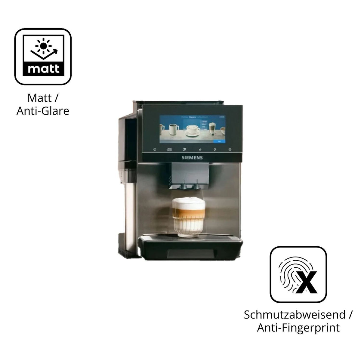 2x Schutzfolie matt für Siemens EQ900 Plus Display (5)