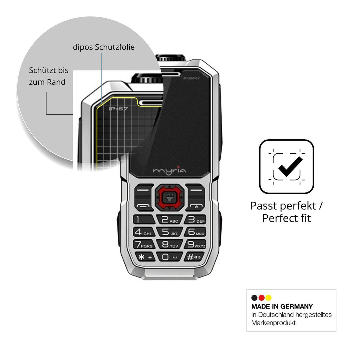 Blickschutzfolie für Myria Enduro matt Schutzfolie (4)