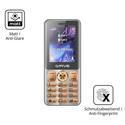 4x Schutzfolie matt für GFive Music King Display-S (5)