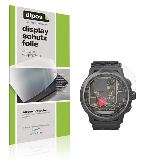 6x Schutzfolie matt für COROS APEX 2 Pro Display-S (1)