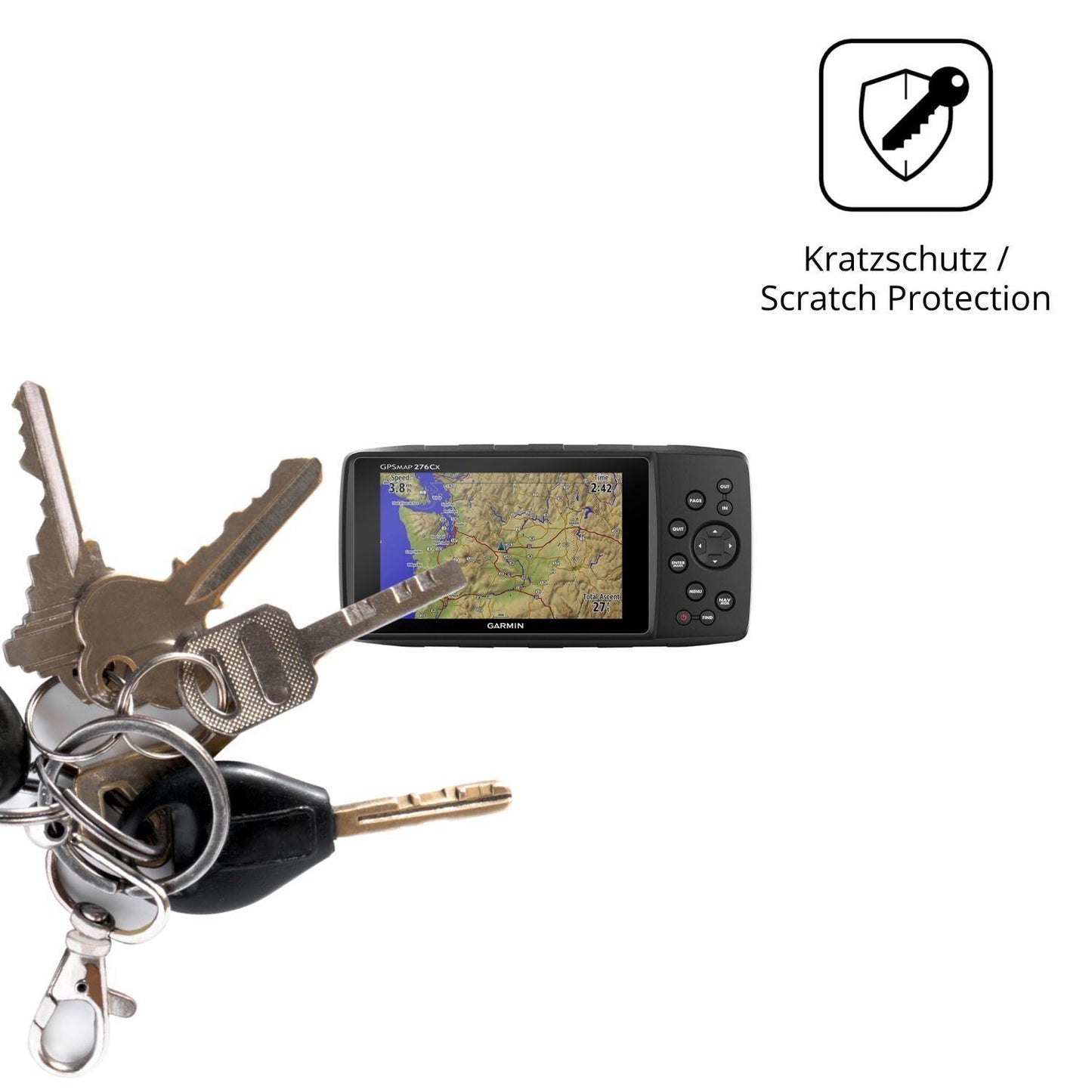 2x Schutzfolie klar für Garmin GPSMAP 276Cx Displa (4)