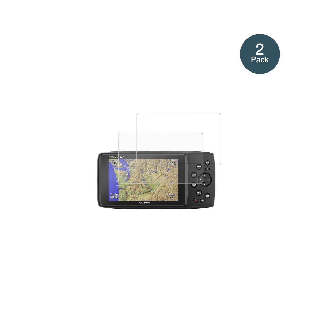2x 9H Schutzfolie matt für Garmin GPSMAP 276Cx Pan (2)