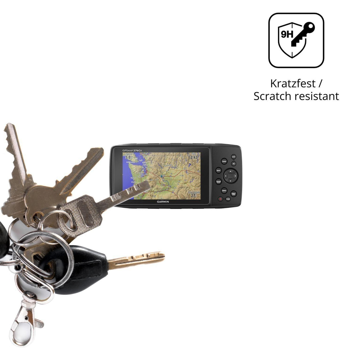 2x 9H Schutzfolie matt für Garmin GPSMAP 276Cx Pan (3)
