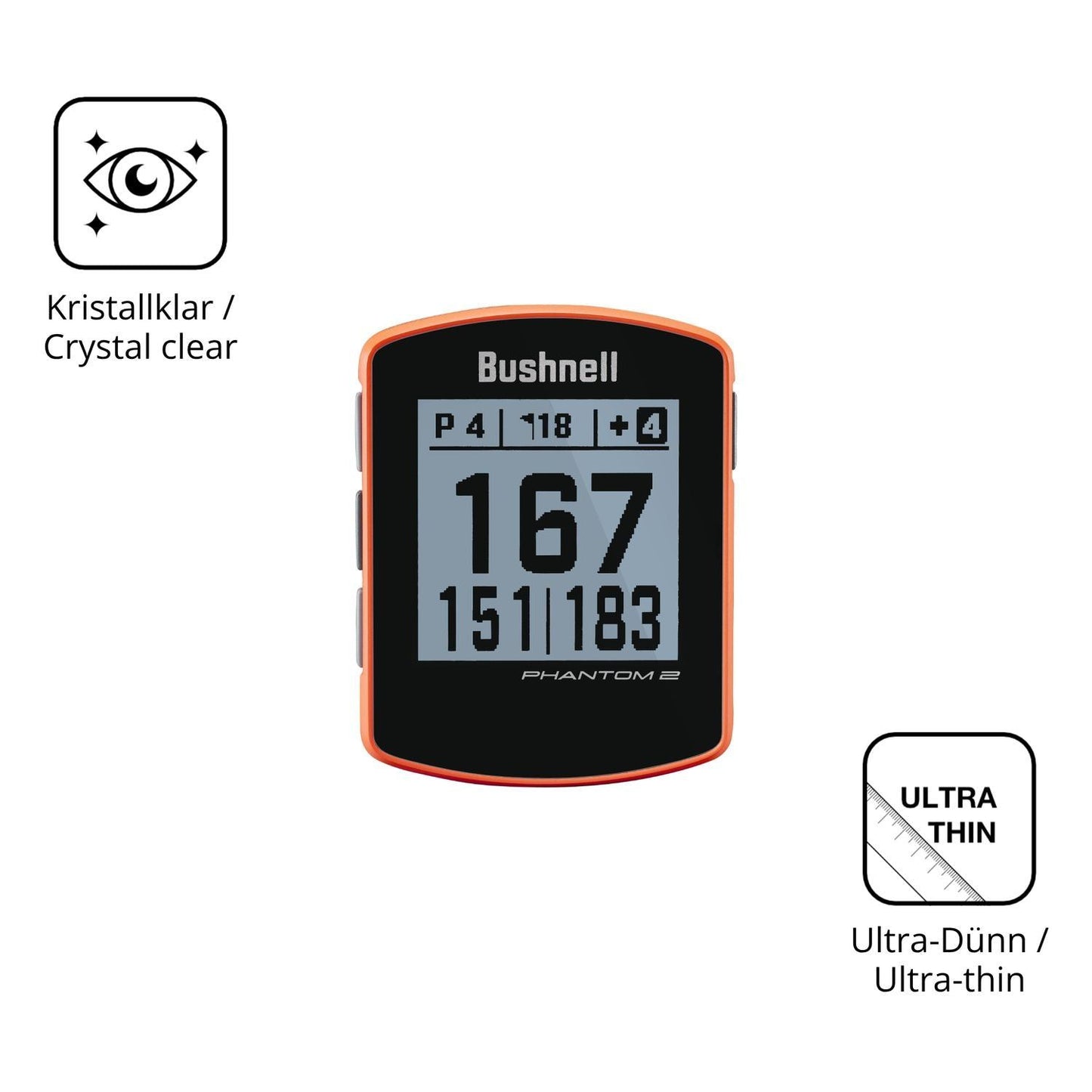 2x Schutzfolie klar für Bushnell Phantom 2 Display (5)