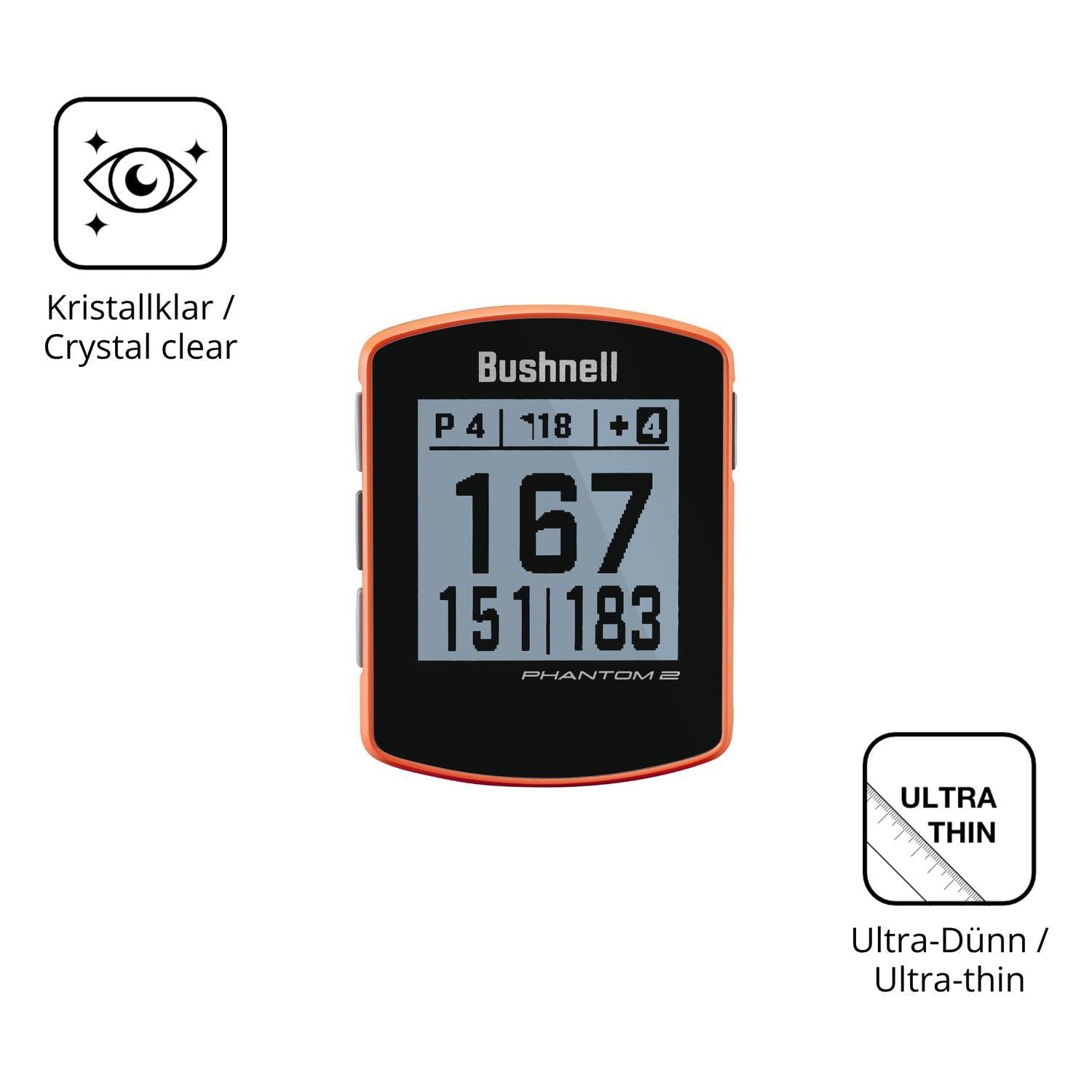 2x Schutzfolie klar für Bushnell Phantom 2 Display (5)