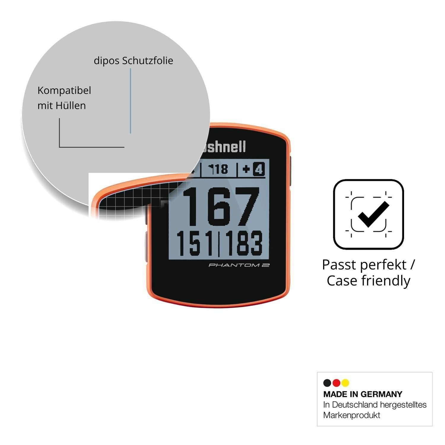 2x Schutzfolie klar für Bushnell Phantom 2 Display (6)