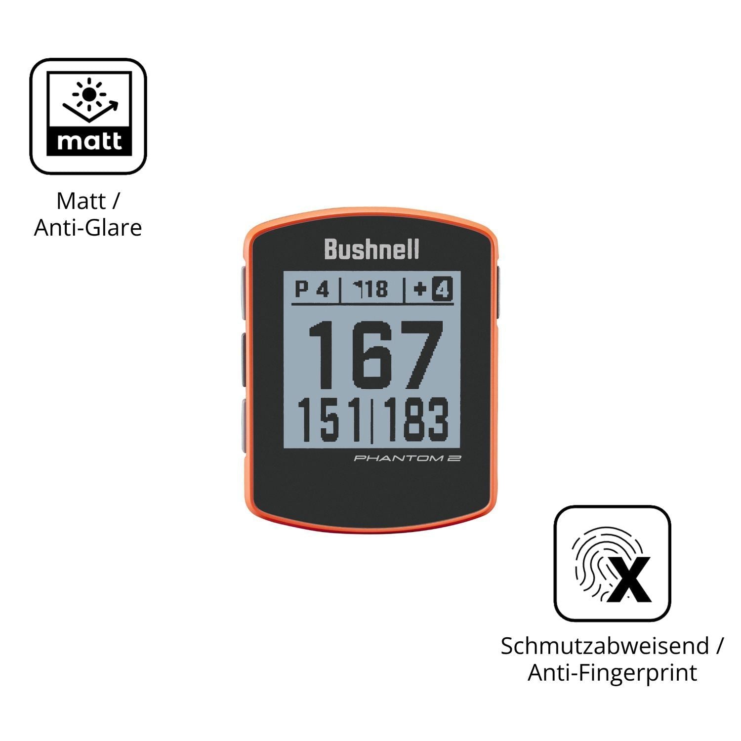 2x Schutzfolie matt für Bushnell Phantom 2 Display (5)