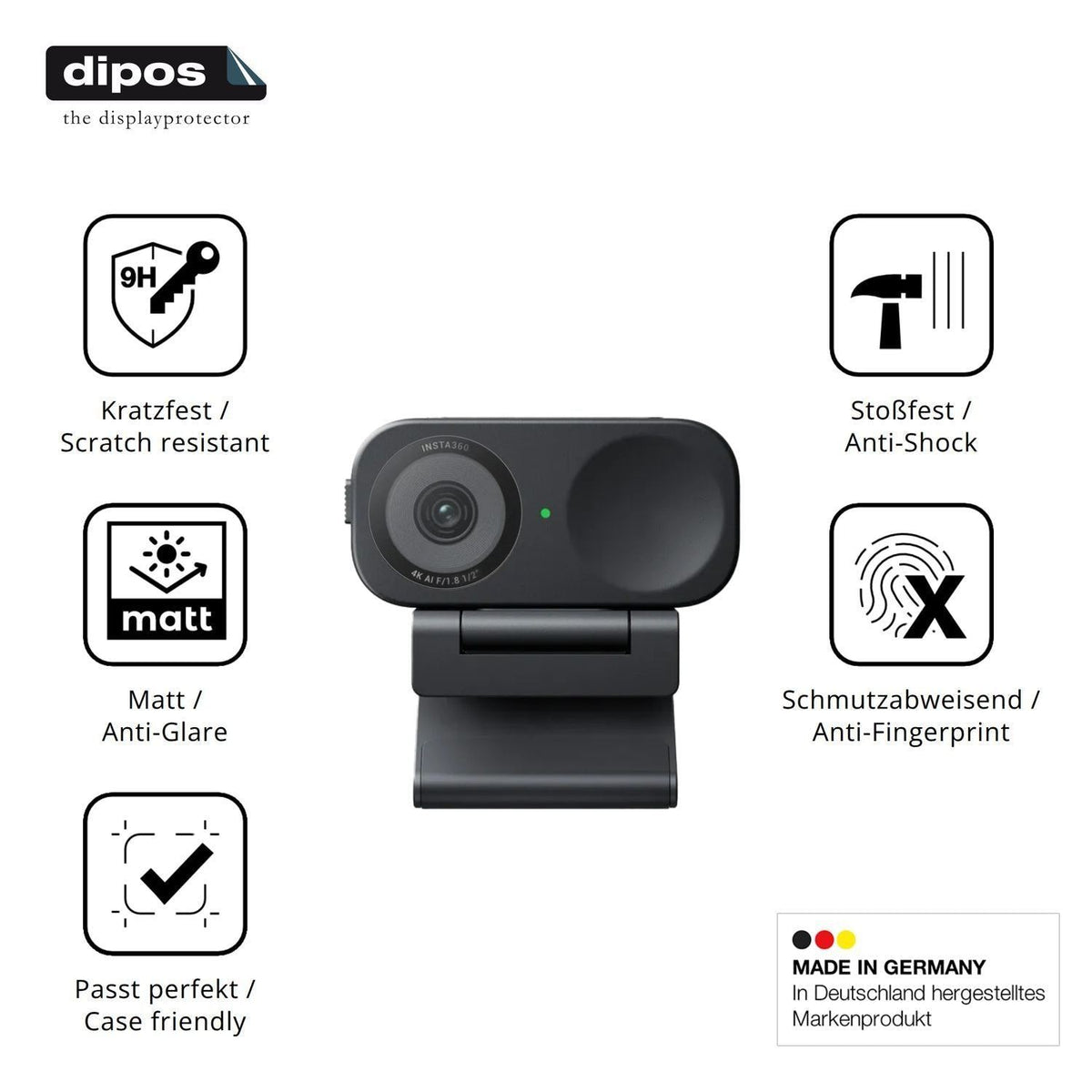 2x 9H Schutzfolie matt für Insta360 Link 2C Panzer (7)