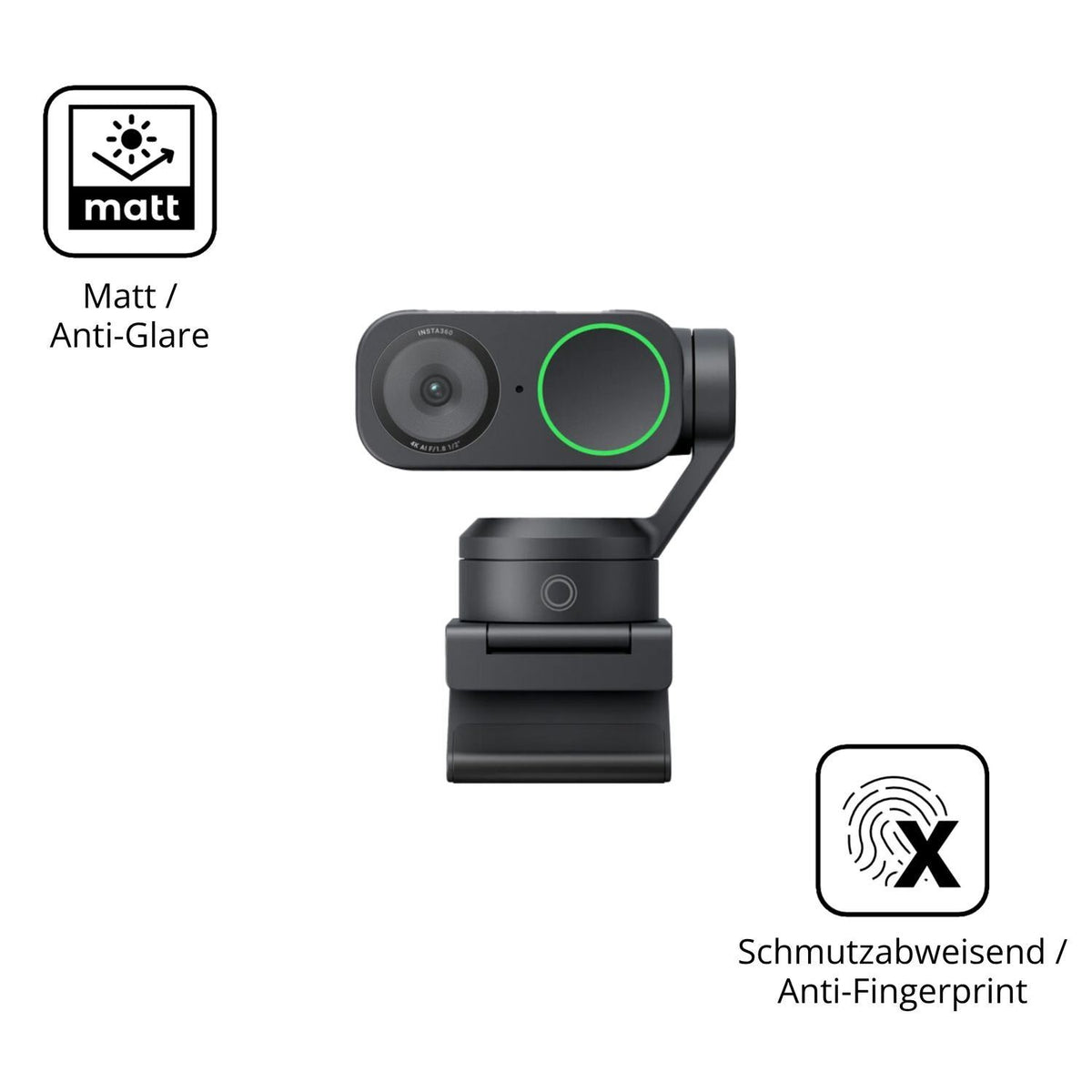 4x Schutzfolie matt für Insta360 Link 2 Display-Sc (5)