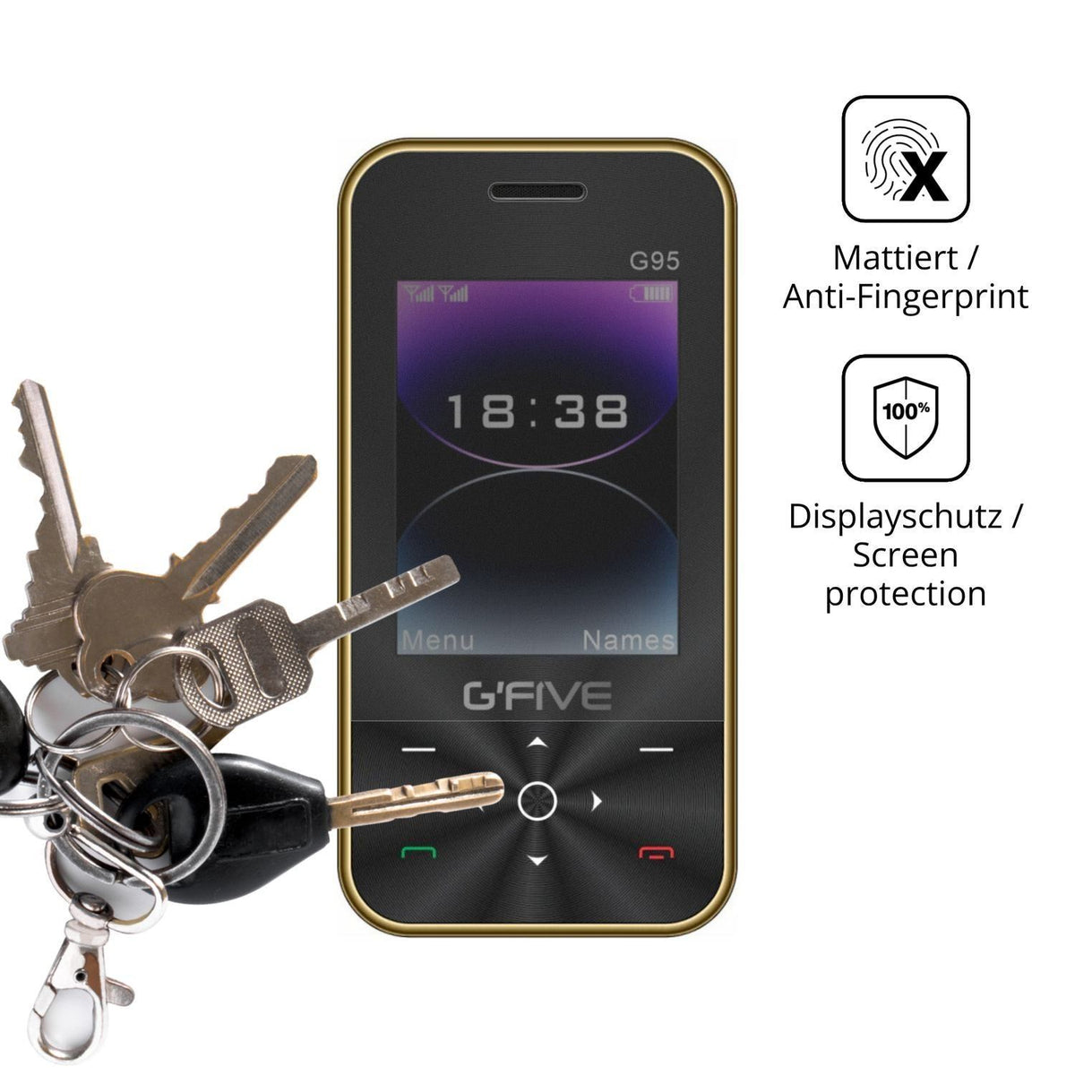 Blickschutzfolie für GFive G95 matt Schutzfolie Pr (3)