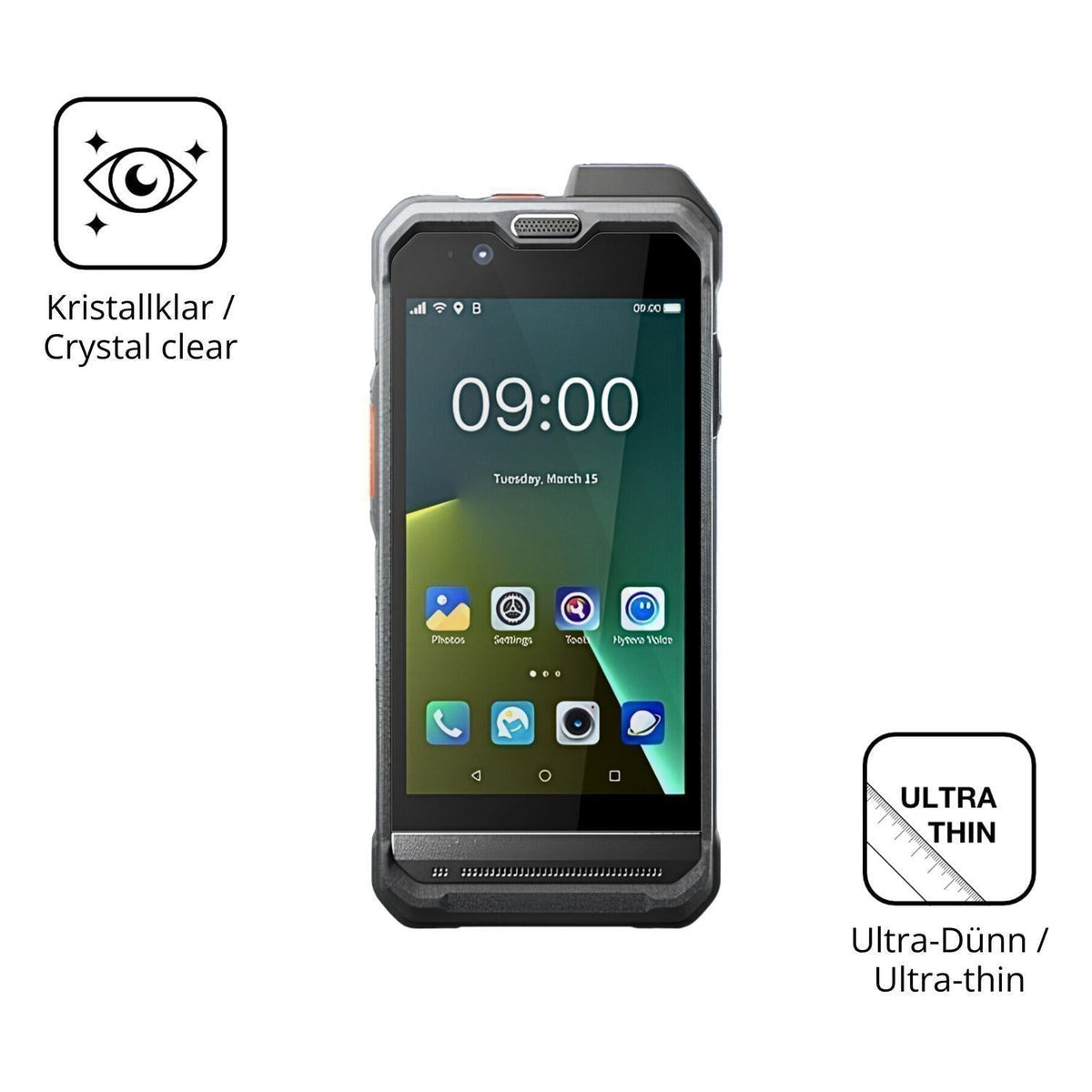 4x Schutzfolie klar für Hytera PNC460 Display-Schu (5)