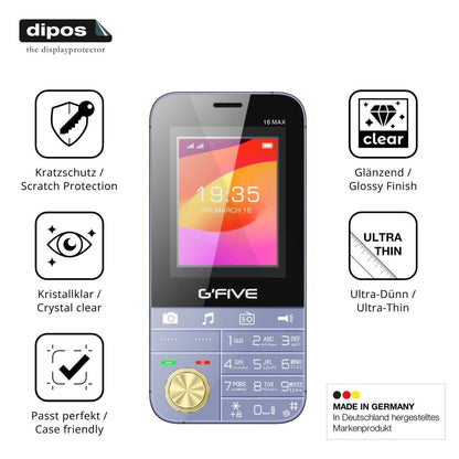 4x Schutzfolie klar für GFive 16 Max Display-Schut (7)