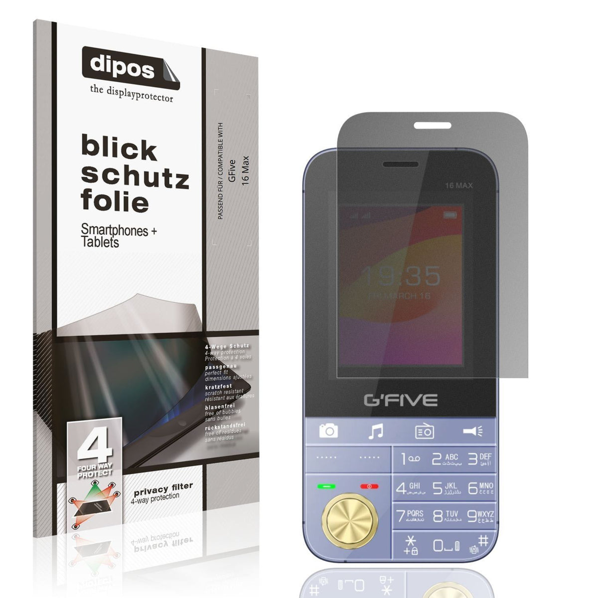 Blickschutzfolie für GFive 16 Max matt Schutzfolie (1)