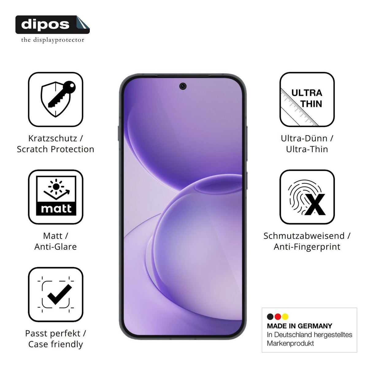 4x Schutzfolie matt für Oppo Reno16 Display-Schutz (7)