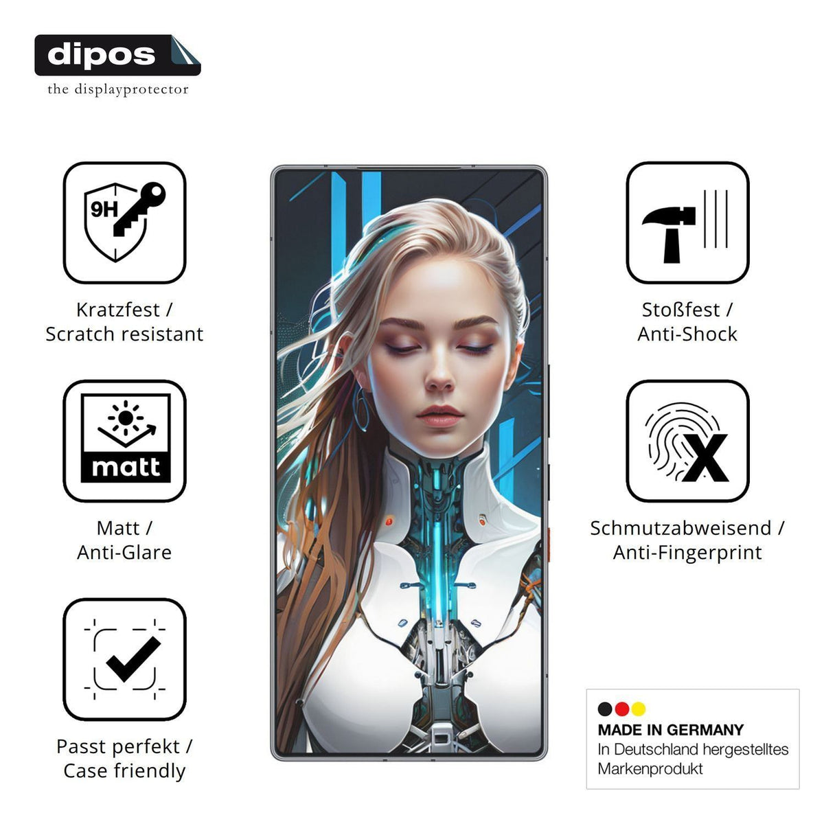 2x 9H Schutzfolie matt für Nubia Red Magic 11S Pro (7)