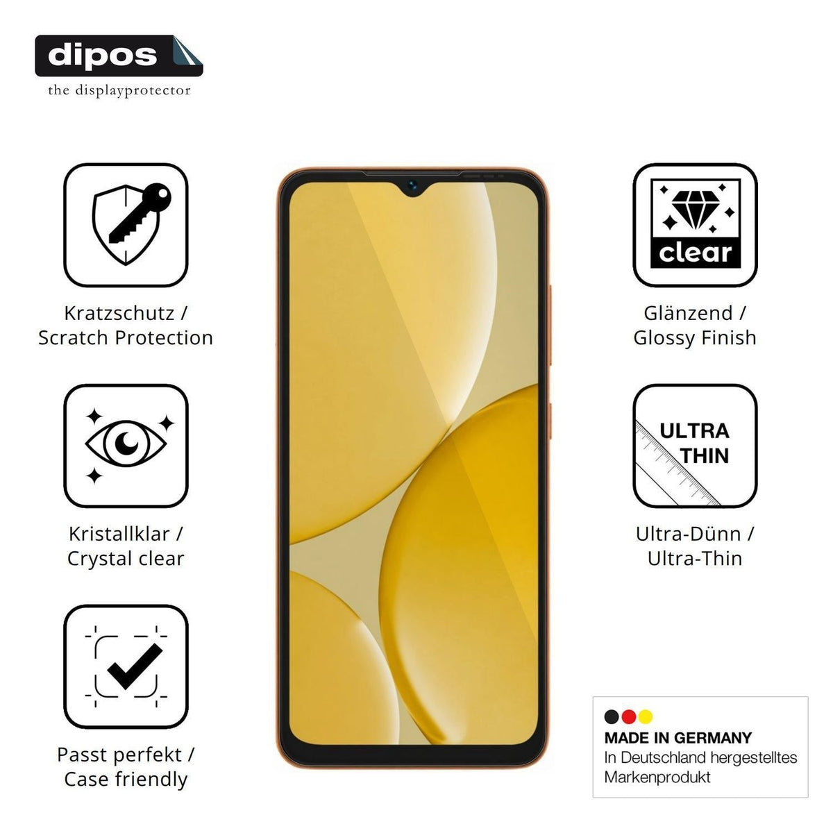 4x Schutzfolie klar für Itel A50Cs Display-Schutzf (7)
