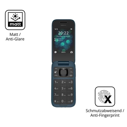 4x Schutzfolie matt für Nokia 2660 Display-Schutzf (5)