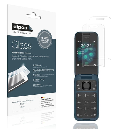 2x 9H Schutzfolie matt für Nokia 2660 Panzerfolie (1)