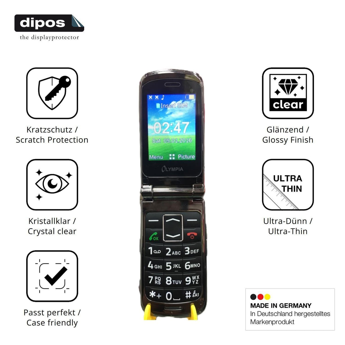 4x Schutzfolie klar für Olympia Style View Display (7)