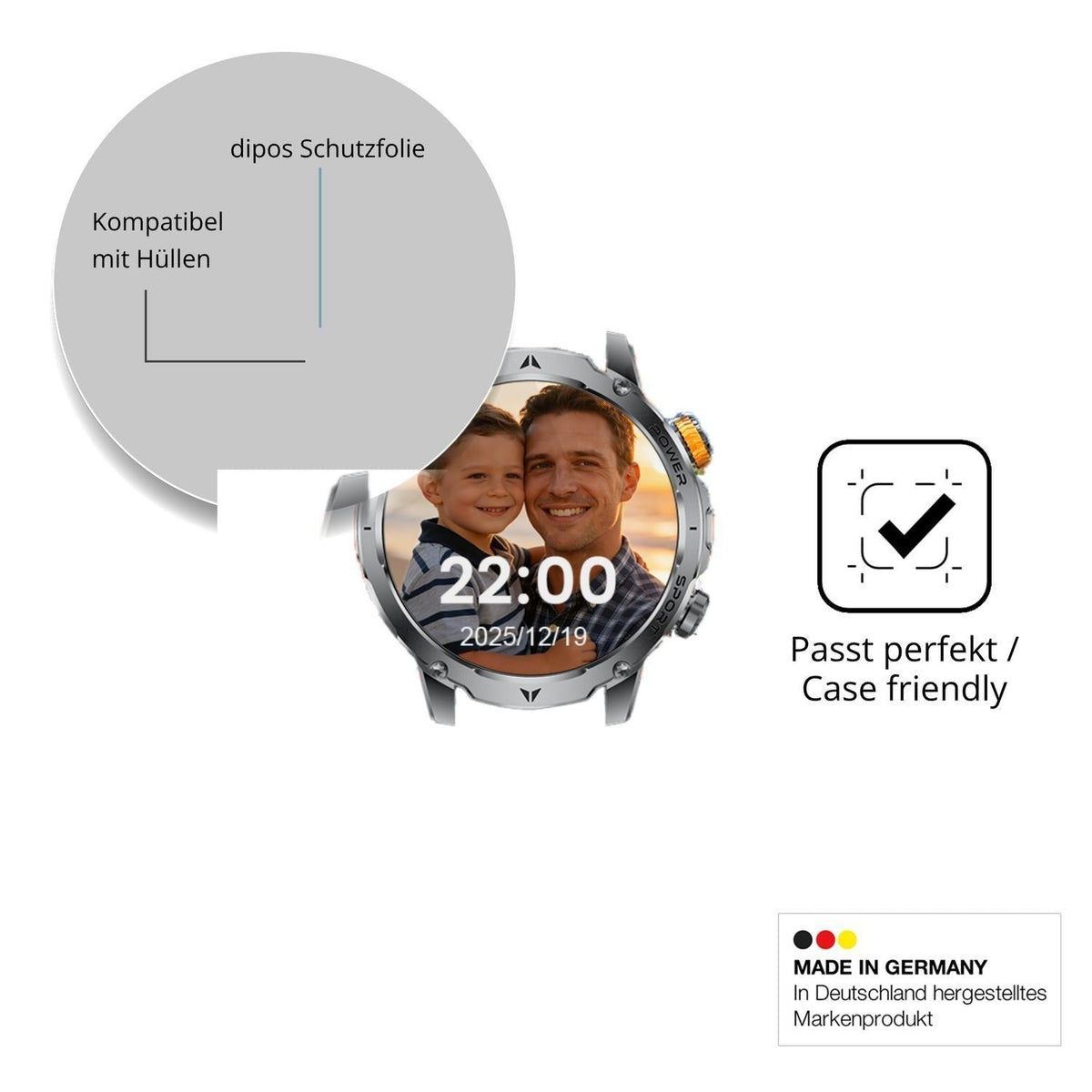 6x Schutzfolie klar für HIRREO EF24 Display-Schutz (6)