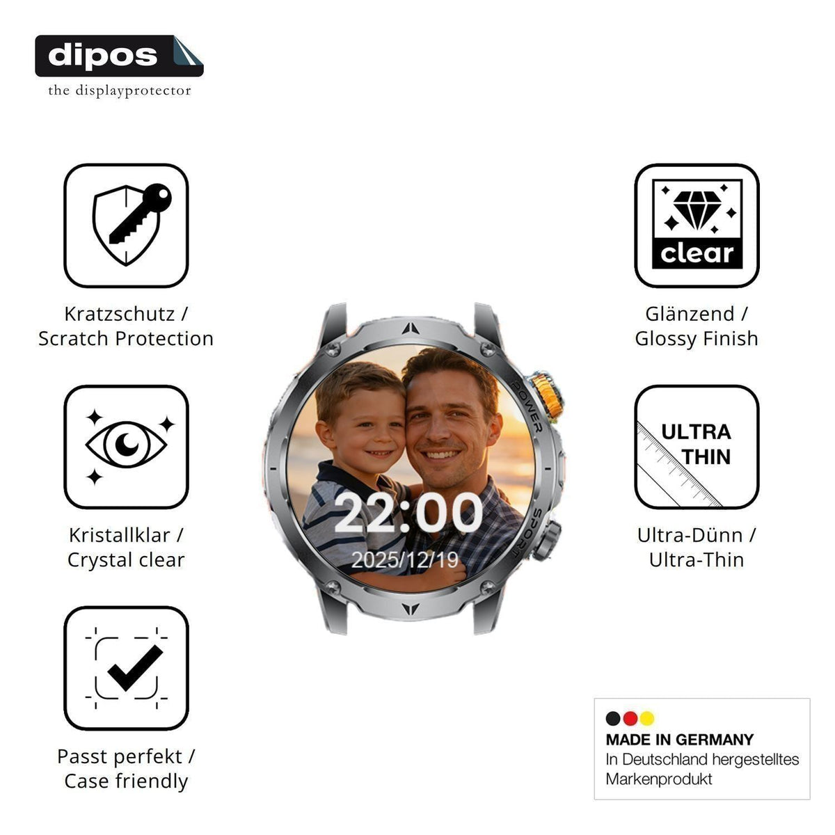 6x Schutzfolie klar für HIRREO EF24 Display-Schutz (7)