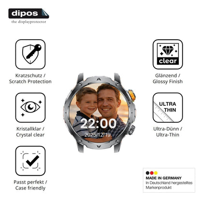 6x Schutzfolie klar für HIRREO EF24 Display-Schutz (7)