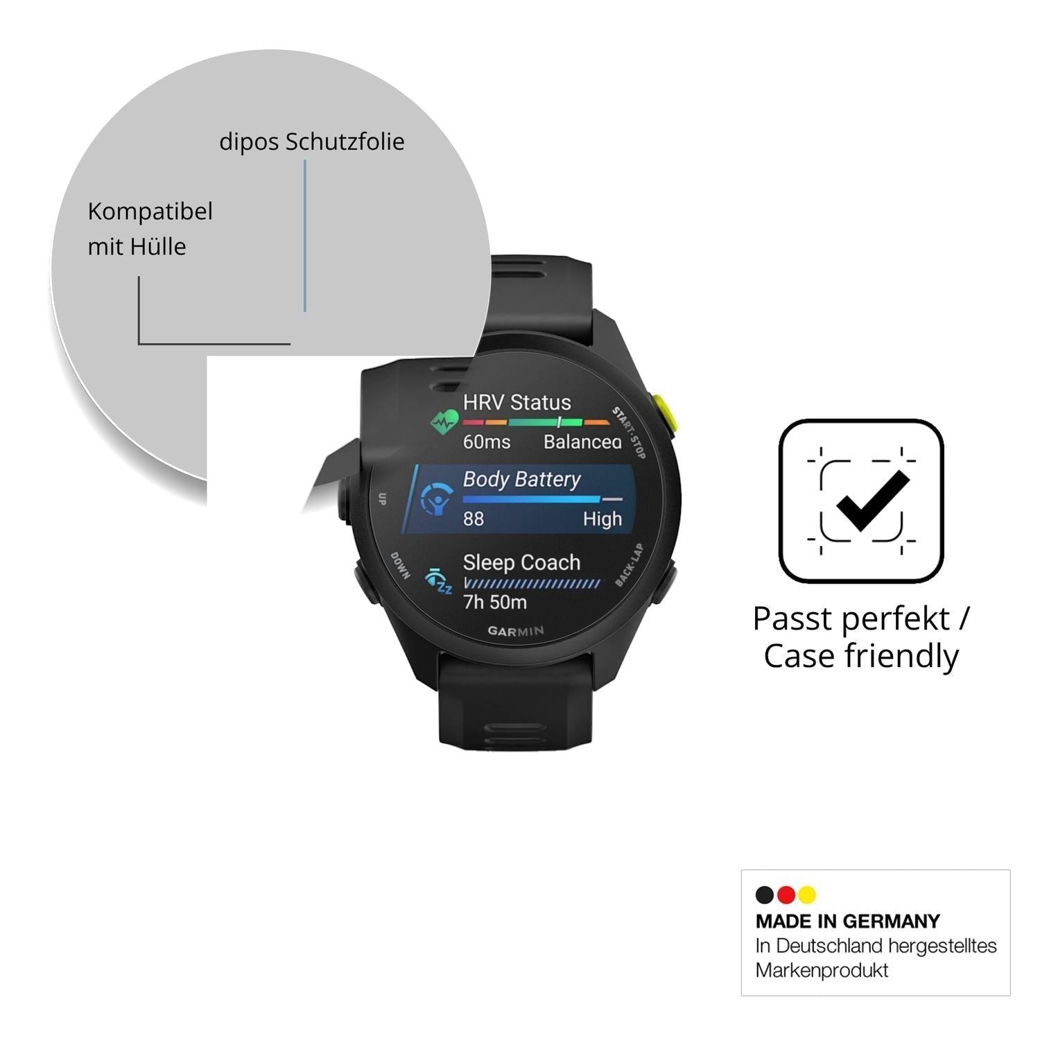 6x Schutzfolie matt für Garmin Forerunner 70 Displ (6)