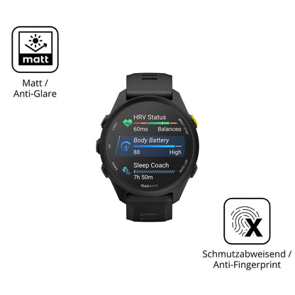 2x 9H Schutzfolie matt für Garmin Forerunner 70 Pa (5)