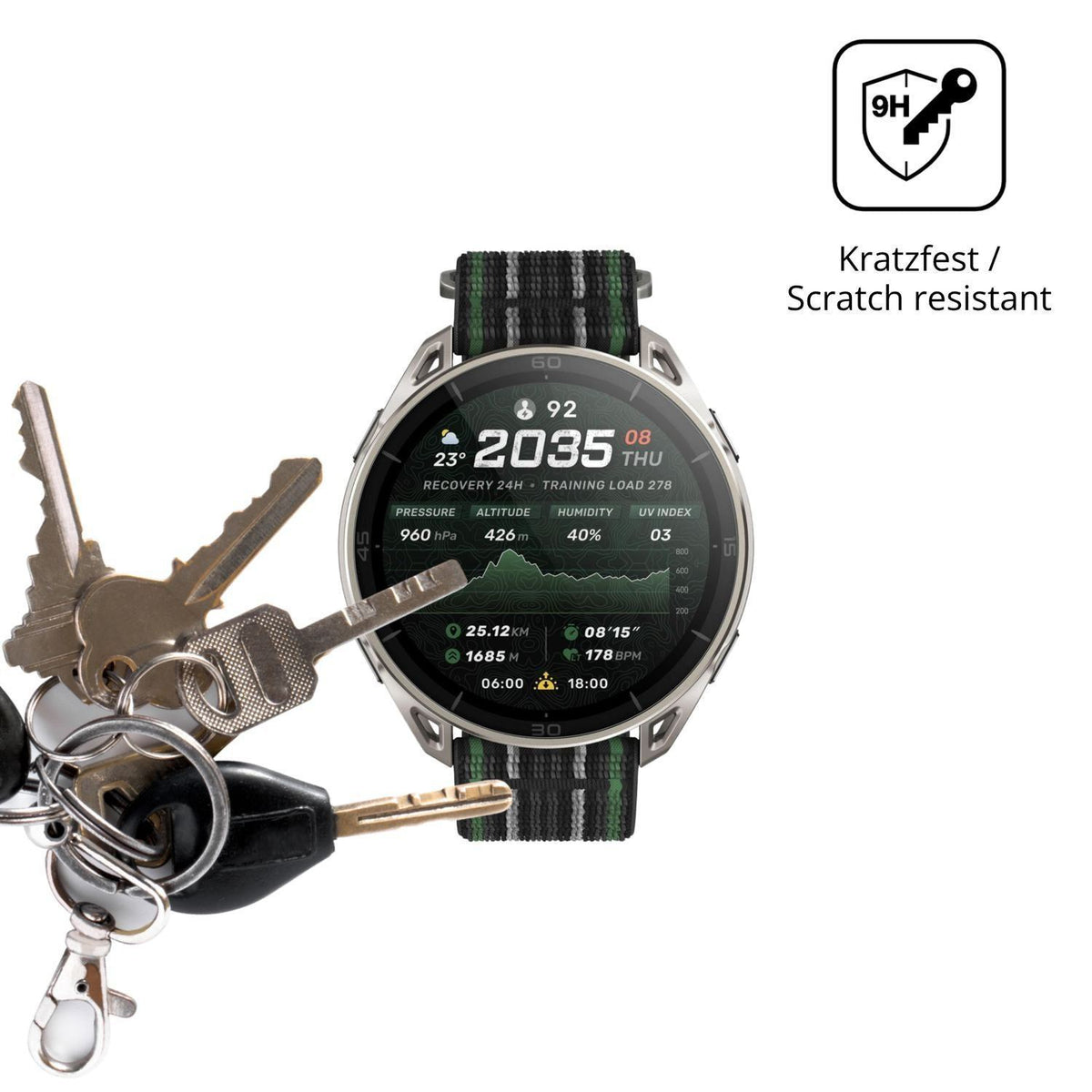 2x 9H Schutzfolie für Amazfit Cheetah 2 Ultra Panz (3)