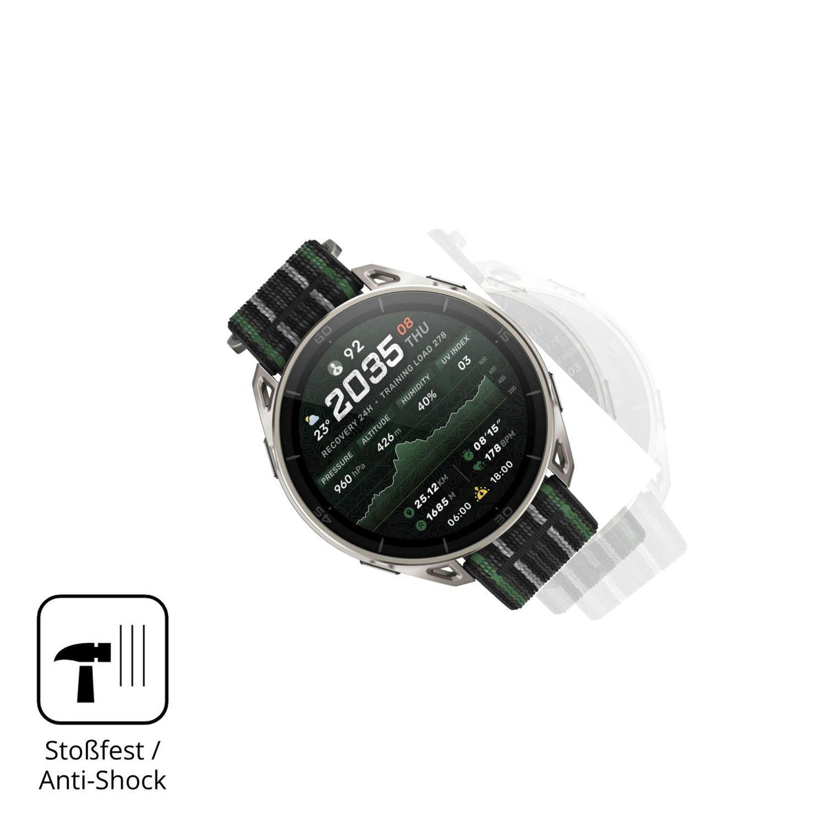 2x 9H Schutzfolie für Amazfit Cheetah 2 Ultra Panz (4)
