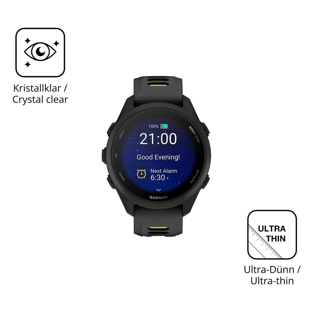 6x Schutzfolie klar für Garmin Forerunner 170 Disp (5)