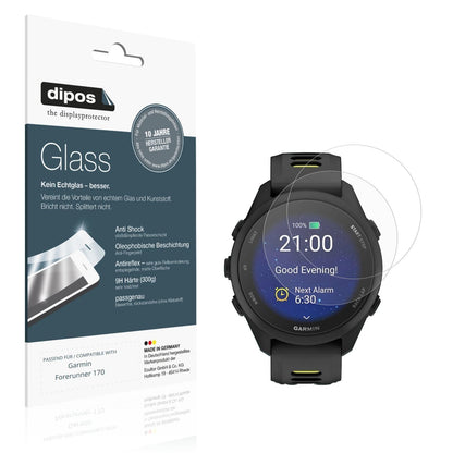 2x 9H Schutzfolie matt für Garmin Forerunner 170 P (1)