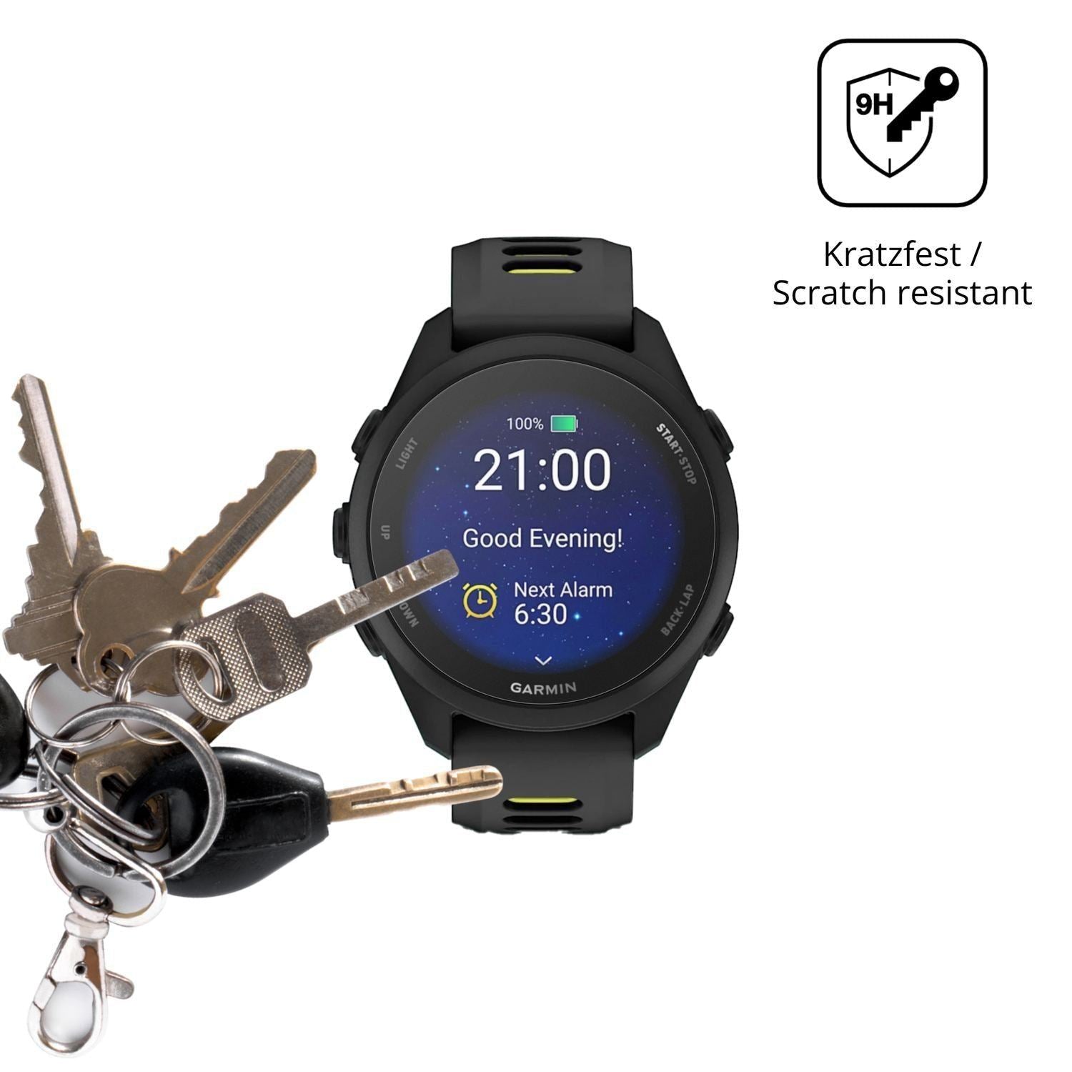 2x 9H Schutzfolie matt für Garmin Forerunner 170 P (3)