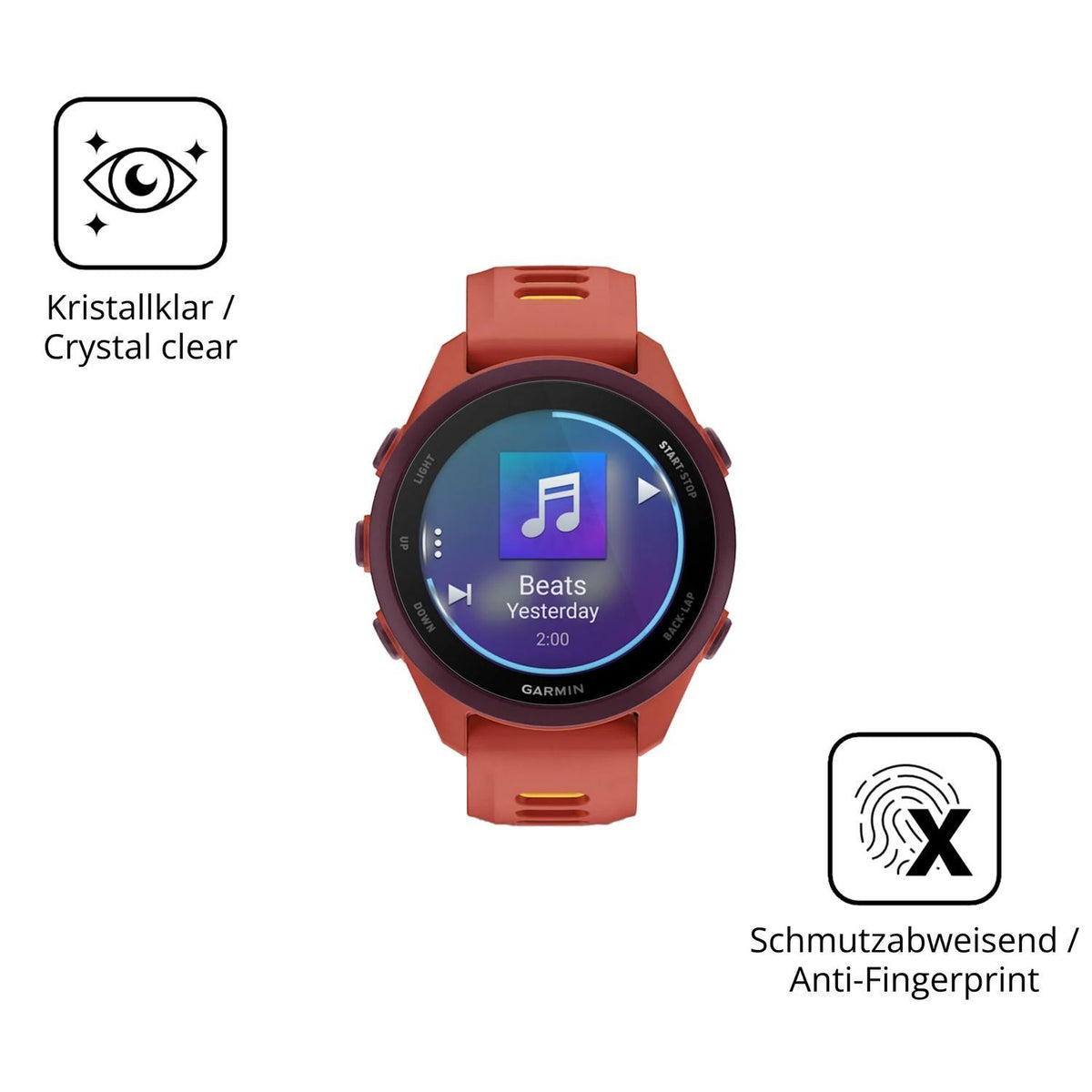 2x 9H Schutzfolie für Garmin Forerunner 170 Music  (5)