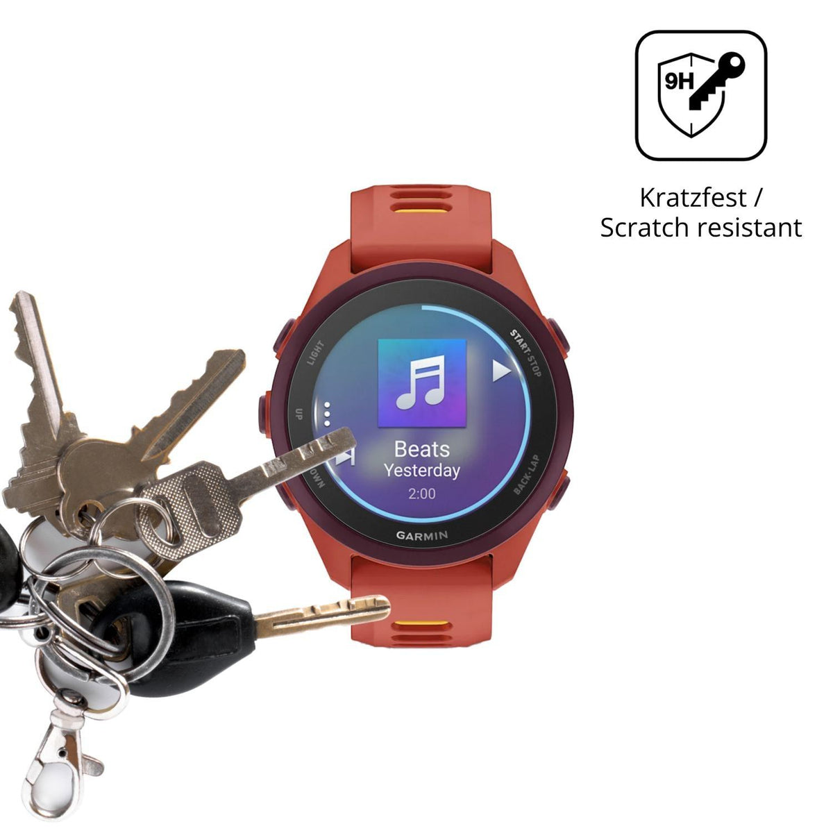 2x 9H Schutzfolie matt für Garmin Forerunner 170 M (3)