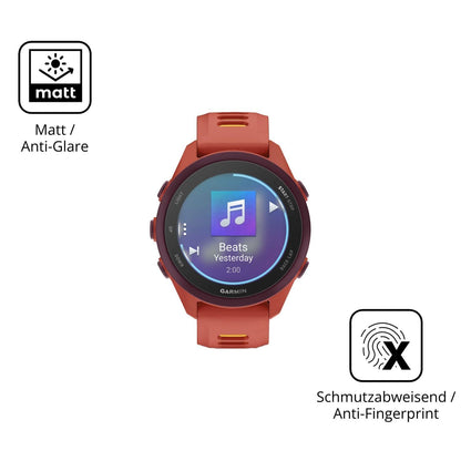 2x 9H Schutzfolie matt für Garmin Forerunner 170 M (5)