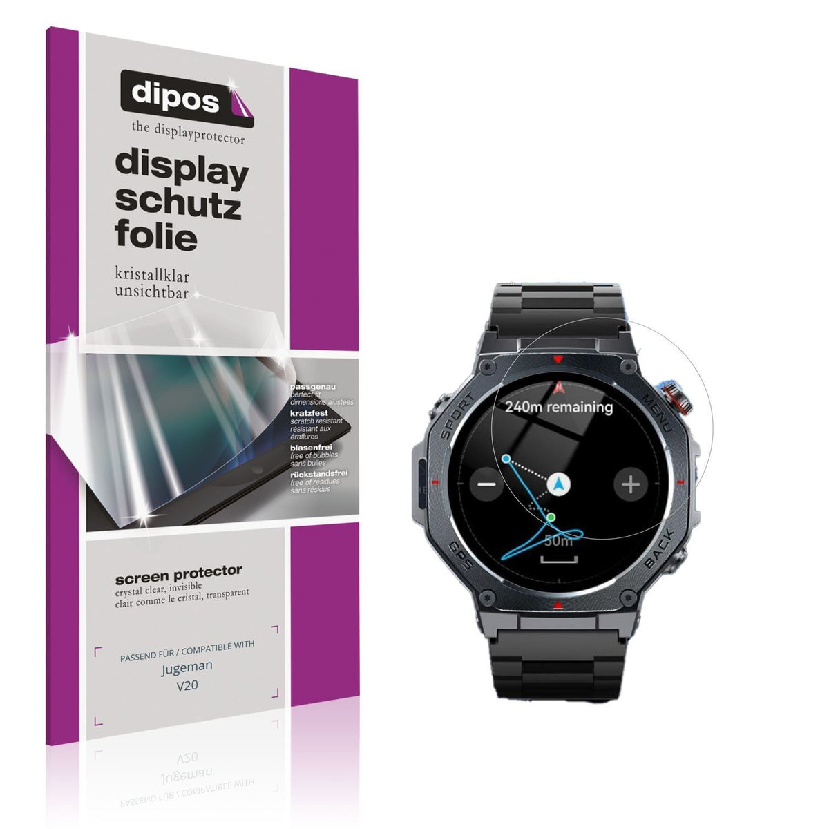 6x Schutzfolie klar für Jugeman V20 Display-Schutz (1)