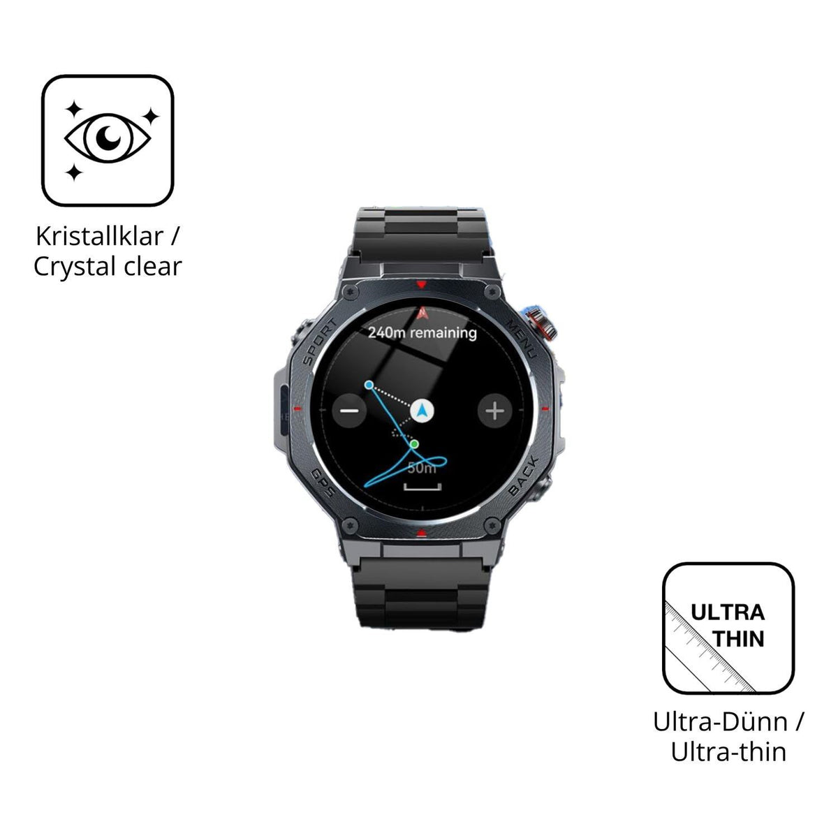 6x Schutzfolie klar für Jugeman V20 Display-Schutz (5)