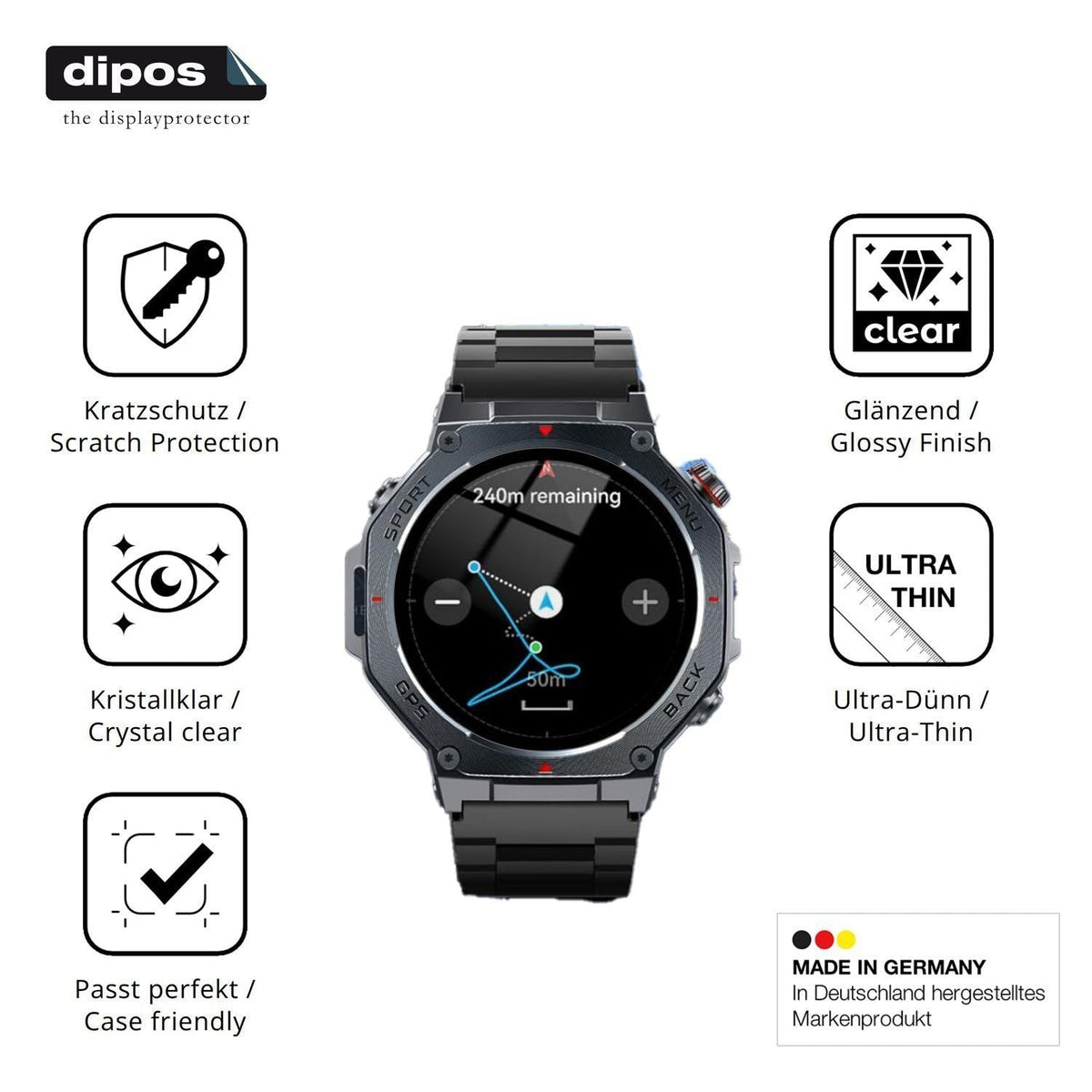 6x Schutzfolie klar für Jugeman V20 Display-Schutz (7)