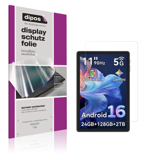 2x Schutzfolie klar für VekfulPC T50 Display-Schut (1)