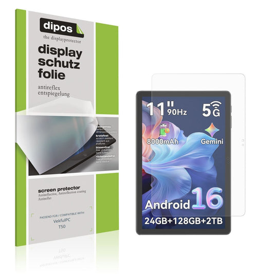 2x Schutzfolie matt für VekfulPC T50 Display-Schut (1)