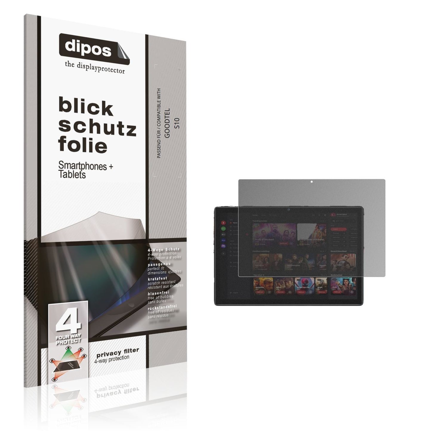 Blickschutzfolie für GOODTEL S10 matt Schutzfolie  (1)