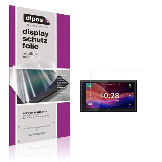 2x Schutzfolie klar für JVC KW-M695DBW Display-Sch (1)