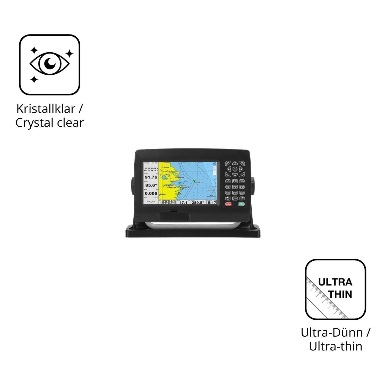 2x Schutzfolie klar für Ymiko Marine-GPS-Navigator (5)